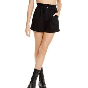 Danielle Bernstein High Waist Black Shorts NWT